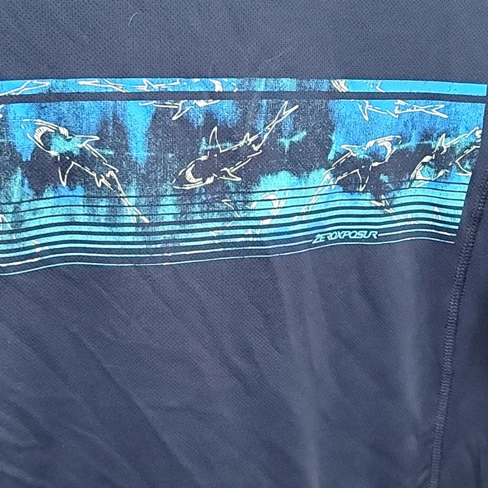 Boys Shark Swimming Top - Size L (14-16)